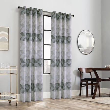 Legacy Legacy  52 x 84 in. Tristar Grommet Curtain Panel, Natural Grey 71990-109-52-84-103